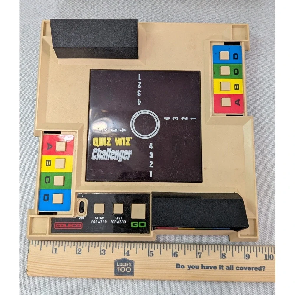 Coleco Quiz Wiz Challenger Console 7 Game Cartridge Bundle Vintage 1980s Good